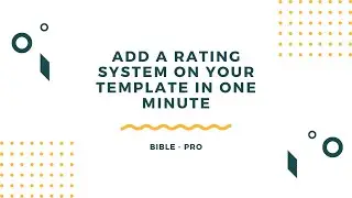 Add a ready to use rating system to your Nocode Bible Pro | A template for bubble.io in seconds