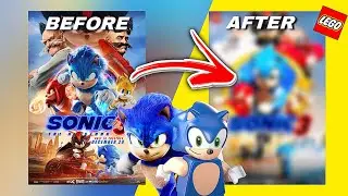 Making The Sonic Movie 3 Poster out of LEGO!
