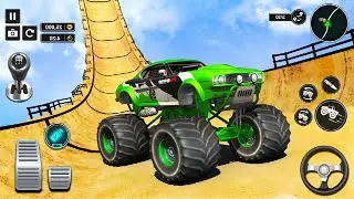 Monster Truck Driving Simulator Game - Mega Ramp Impossible Car Stunt Driving - Android Gameplay