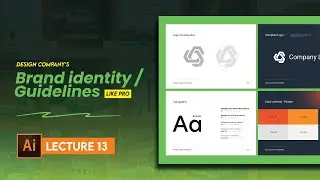 Lecture 13: Brand Guideline Design in Adobe Illustrator  | Graphic Designing Course 2025 Urdu/Hindi