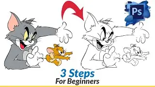 How to Convert Image into outline in photoshop || For Beginners || Easy Steps