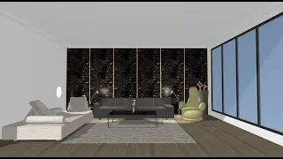 Living room interior design in Archicad