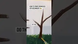 How to paint branches for beginners 👩🏻‍🎨🎨 
