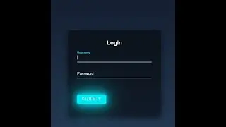 Login form in css with floating placeholder text and light button | Pure CSS Tutorial | Design Login