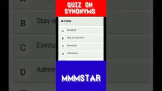 Quiz on synonyms||synonyms objective type questions||english synonyms questions and answers