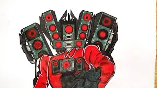 Drawing Upgraded Titan Speaker Man | Skibidi Toilet