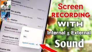 Screen Recording With Internal Sound In Android | Internal With External Sound | BGMI, FREE FIRE