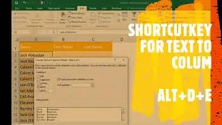 How to split Name in excel 