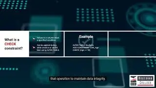 Using the CHECK constraint in SQL server (LU5/LO7)