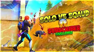 SOLO VS SQUAD RANKED🔥 || CHALLENGE NO 1😈 || - Garena Freefire Max