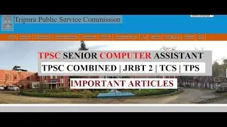 Use of Articles| English Series | TPSC Senior Computer Assistant | TPSC COMBINED #tpscjobs
