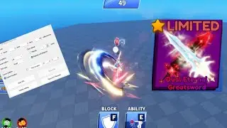Dual Eternal Greatsword  (Showcase)  auto clicker 1V1 -Blade Ball