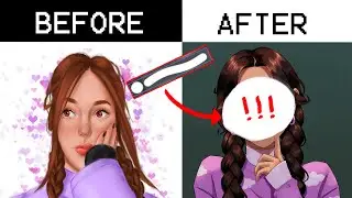 Redrawing my OLD art by using only ONE BRUSH....