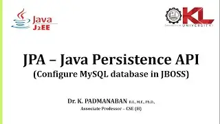 EP0020: JPA (Java Persistence API) - Configuring MySQL database in JBOSS server