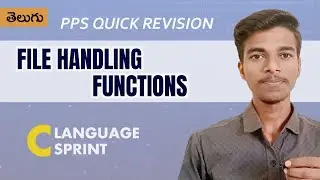 File Handling Functions in Telugu | Copy Content from one file to another file | PPS | C Language