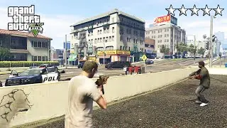 GTA 5 - Trevor and Lamar's FIVE STAR COP BATTLE!! (GTA V Funny Moment)