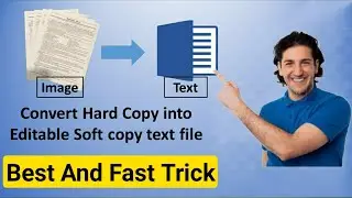 How to Convert Hard copy into soft copy | Extract Text From Image | Matchless Tech