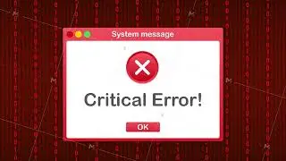 Vintage User Interface. Critical Error Warning Message. Motion graphics.