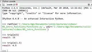 Writing Your Own Functions (Using Spyder)
