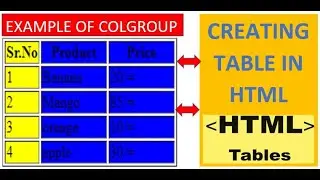 How to create a table on HTML