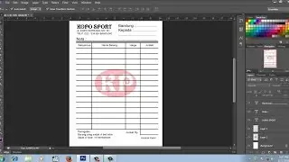 cara membuat nota | bon dengan photoshop