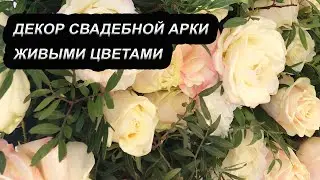 Цветочная композиция в оазисе. Как сделать декор из живых цветов на свадебную арку. Флористика