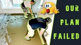 FLOOR LEVELING NIGHTMARE & YES WE ARE WEARING 🧦😂