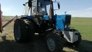 Разбрасывание минеральных удобрений