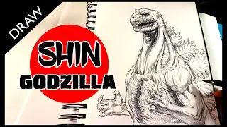 How to Draw Shin Godzilla - Sketch Monster