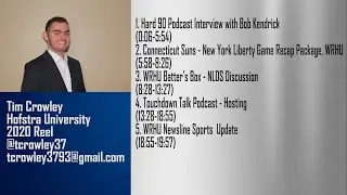 Tim Crowley 2020 Reel