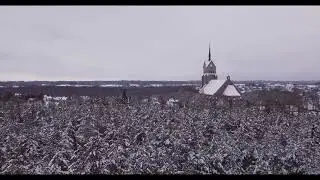 Drone flight in winter. Съемка дроном зимой