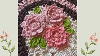 Flor para aplicações em Crochê #gabycroches #crochedecoracao #crochet