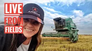 🔴LIVE FROM FIELDS - RICE HARVESTING WITH ARBOS 1000