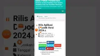 Rilis Aplikasi Dapodik 2024 c Semester Genap #tutorial #daposik #dapodik #dapodik2024