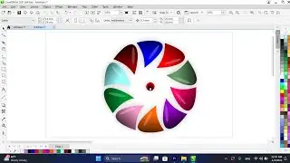 create 3D circle shape design in coreldraw || coreldraw polygon Tool use .