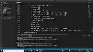 how to create snake game in python