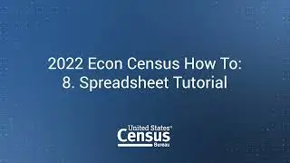 2022 Econ Census How To: 8. Spreadsheet Tutorial