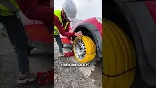 He put a hose on as a tire.