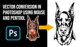 Converting dog image into vector image in photoshop