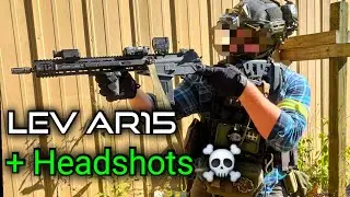 Yee-Yaw!  Lev AR15 Gameplay + Headshots [Parkers Airsoft]