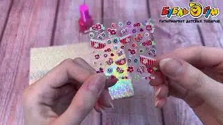 Набор для маникюра LUKKY с лаком с сухими блестками и наклейками