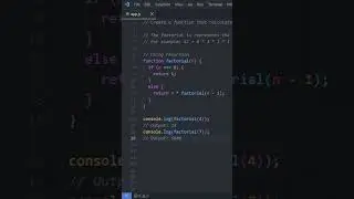 Create a function that calculates the factorial of a given number | JS Exercise 9