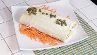 Tronco de navidad y tortillas rellenas