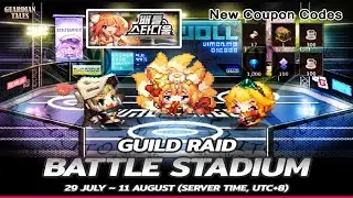 New Guild Raid Battle Stadium! (New Gift Coupon Codes) [Guardian Tales]
