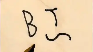 How to Draw a Rabbit from Letter BTS Very Easy