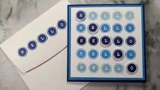 Create a Scrabble-like tile card with just one stamp from Just my Type stamp set from Stampin' Up!