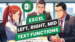 LEFT, RIGHT, MID - Text Extraction Functions: Excel Basics Tutorial