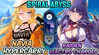 C3 Raiden Electro Charged  & C0 Navia  Hypercarry | Genshin Impact Spiral Abyss 4.8 🔥