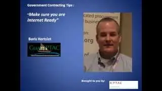 Government Contracting Tip - Be Internet Ready