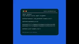 Python openpyxl - Rotate text in cell